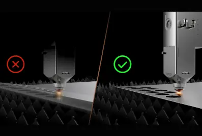 Muestra de Corte Serie A Bordor cortadoras láser metal