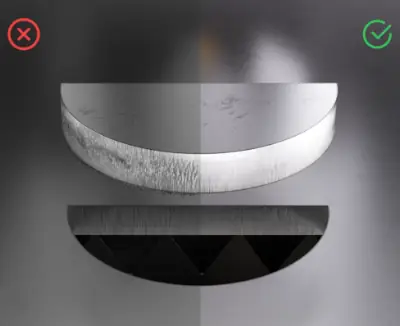 Muestra de Corte Serie C Bordor cortadoras láser metal